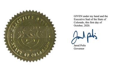 Colorado Governor Jared Polis signs Full and Unconditional Pardon Individuals Convicted of Possession of One Ounce or Less of Marijuana