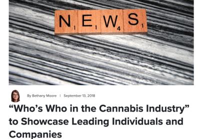 FLASHBACK: "Who's Who in the Cannabis Industry" to Showcase Leading Individuals and Companies | The National Cannabis Industry Association